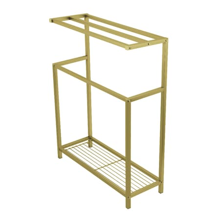 Kingston Brass SCC8367 Freestanding Iron Towel Rack, Brushed Brass SCC8367